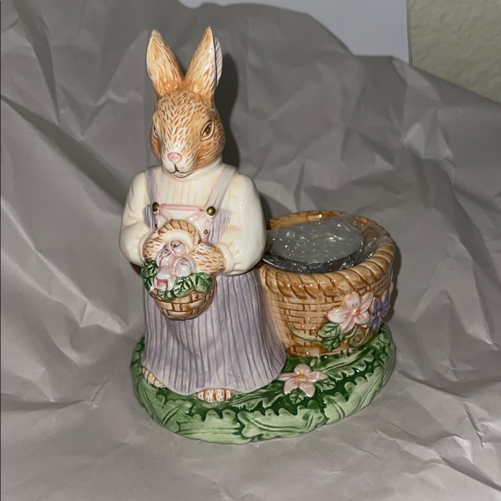 Vintage Avon Charming Rabbit Candle Holder